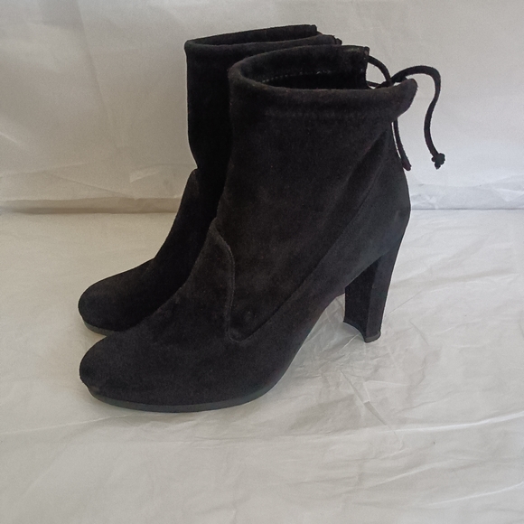 Stuart Weitzman Short sock black boots size 7M suede - Picture 7 of 16
